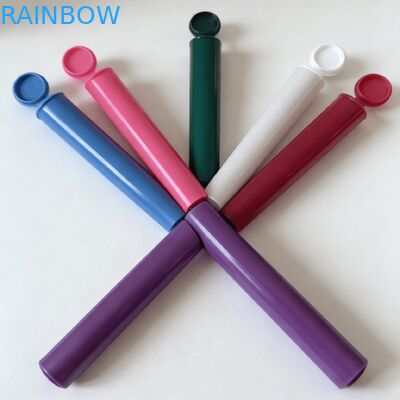 Custom Colors 80mm 98mm 109mm 116mm Child Resistant Squeeze Pop Tops Tubes Plastic Pre Packing Rolling Tube With Label Sticker