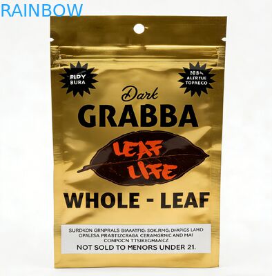 Özel basılı gıda sınıfı çocuklara dayanıklı üç taraflı mühürlü Mylar Ziplock Pocket