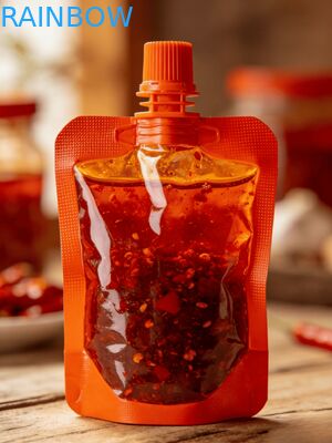 Sızdırmaz Emzik Pouch150ml 200ml 300ml Doypack Gıda Sınıfı Biber Sosu Jöle Suyu Bebek Maması Çantası Stand Up Emzik Kese