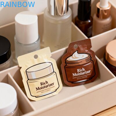 Özel cilt bakımı losyon kremi ambalajlama plastik küçük kozmetik numune kesesi mylar folyo torbaları ısı mühürü torba keseleri küçük mini poşet