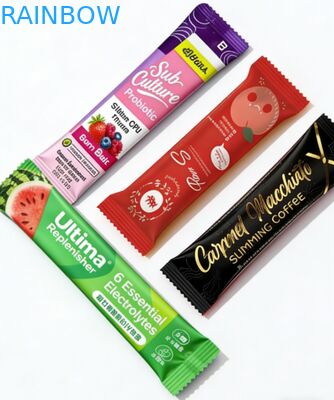 Özel 1g 3g 5g Süt-çay Tozu Kollajen Tozu Poşet Isıl Yapışmalı Geri Dönüşümlü PET Alüminyum Folyo Lamine Fermuarlı Gıda Torbası