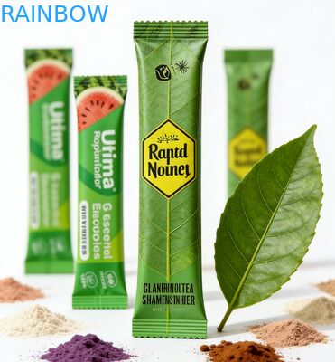 Özel 1g 3g 5g Süt-çay Tozu Kollajen Tozu Poşet Isıl Yapışmalı Geri Dönüşümlü PET Alüminyum Folyo Lamine Fermuarlı Gıda Torbası