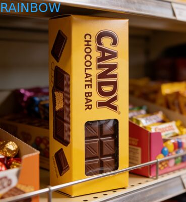 Şeffaf Penceresi Olan Özel Biyobozunur Gıda Sınıfı Kraft Kağıt Kutu, Çikolata Barı Ambalajı İçin