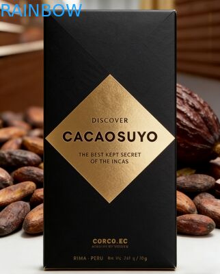 Şeffaf Penceresi Olan Özel Biyobozunur Gıda Sınıfı Kraft Kağıt Kutu, Çikolata Barı Ambalajı İçin