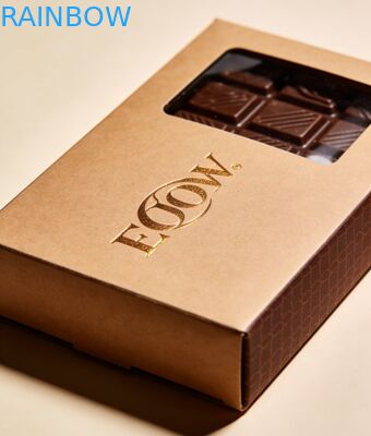 Şeffaf Penceresi Olan Özel Biyobozunur Gıda Sınıfı Kraft Kağıt Kutu, Çikolata Barı Ambalajı İçin