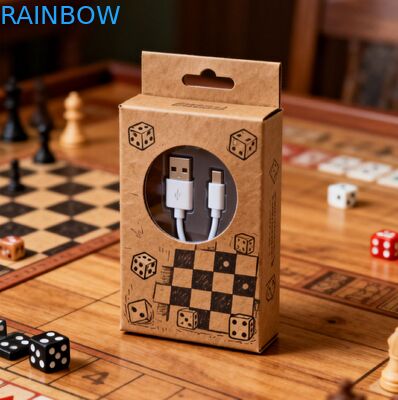 USB Kablo Paketleme İçin Sıcak Baskı Kaplamalı, Özelleştirilebilir Miktarda 350g Kalınlığında Kağıt Kutu