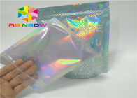 Lazer Mylar folyo kılıfı oje için temizle tarafı ile glitter toz ambalaj kozmetik hologram folyo ambalaj poşetleri