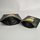 1 kg 500 gram 250 gram Stand Up Siyah Mat Kahve Paketleme Çantası, Üstü Fermuarlı ve İçinde Alüminyum Folyolı