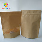 Kahverengi Kraft Kağıt Isı Yalıtım Ambalaj Torbaları Kurabiye / Kahve Çekirdekleri İçin Özelleştirilmiş Boyut