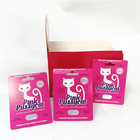 Özel baskı kağıt kartlarını görüntüle yırtma çentikli hat kutuları Blisterli Pembe Pussycat kart kutusu
