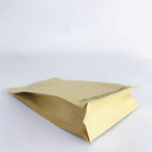 Fermuarlı Özel Kabul Edilmiş Dörtlü Mühürlü Kahverengi Kraft Kağıt Biyobozunur Torbalar