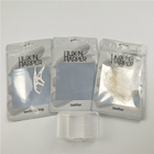 Parlak şeffaf ön diş ipi plastik torbalar alüminyum folyo özelleştirilmiş dijital baskı fermuarlı kilit torba ambalajı
