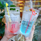 Plastik sıvı geçirmez emzik kese mylar çanta meyve suyu için toptan bebek maması süt çay Gıda Kılıfı ambalaj Paketleri