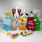 Plastik sıvı geçirmez emzik kese mylar çanta meyve suyu için toptan bebek maması süt çay Gıda Kılıfı ambalaj Paketleri