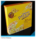 Sarı Çekici Kağıt Ambalaj Kutuları Pizza Paketlemesi İçin Özel Logo