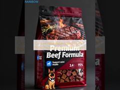 Fermuarlı Özel Yeniden Kapatılabilir Ayakta Duran Evcil Hayvan Maması Ambalaj Poşetleri