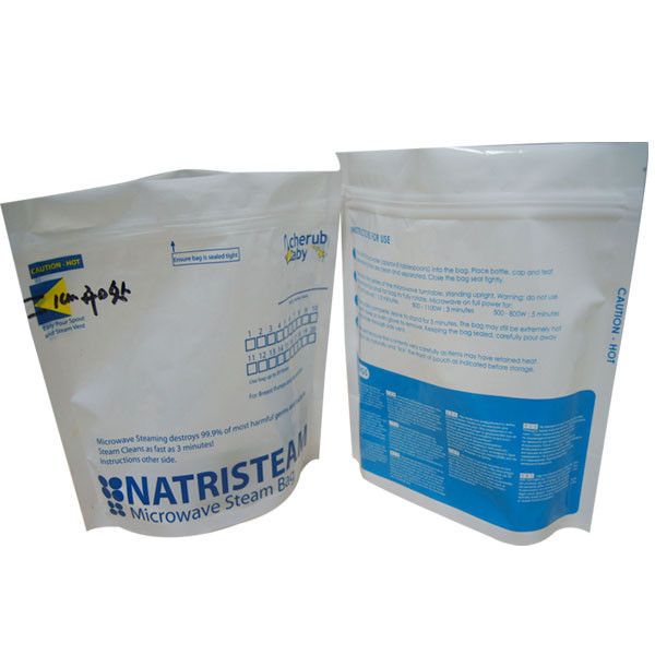 Stand Up Mavi Vakumlu Mühür Gıda Saklama Torbaları / Yiyecek İçin Mikrodalga Vakumlu Sızdırmazlık Torbaları