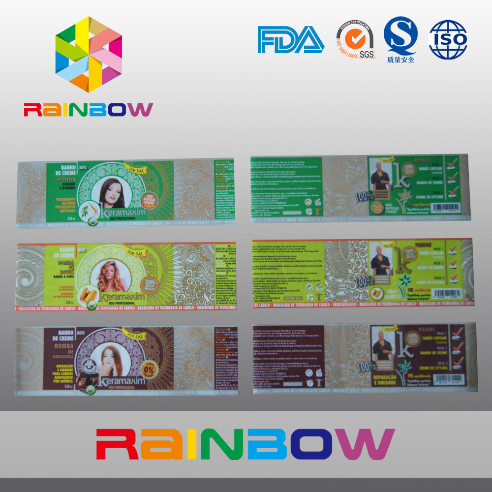 Rulo İçecek Ambalaj Şişeleri için PVC Isı Shrink Sleeve Etiketleri