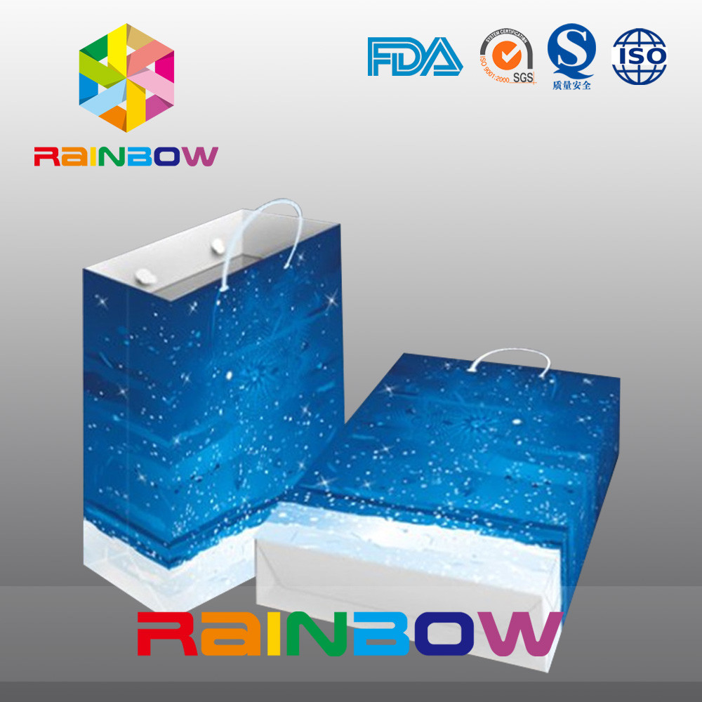 Alışveriş için Saplı Dreamlike Tasarım Özel Kağıt Torbalar