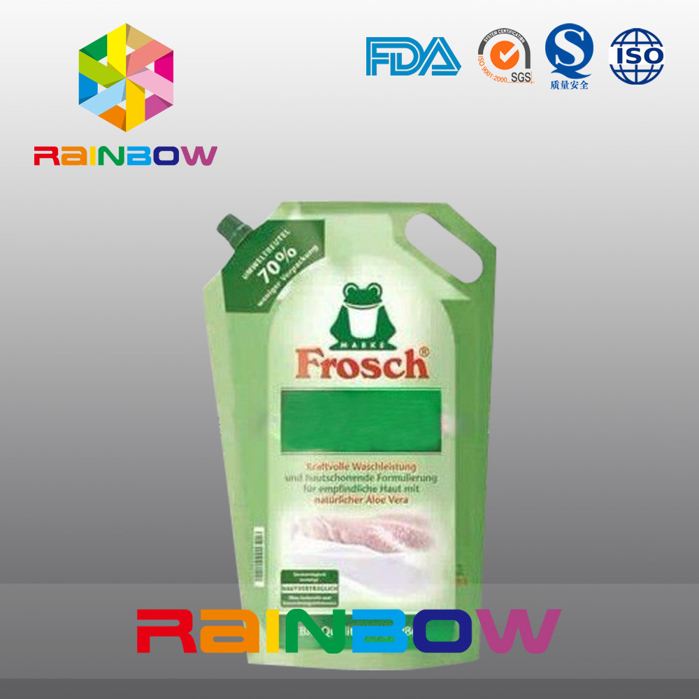 Alüminyum Folyo Çamaşır Deterjanı Ambalaj için El Hole ile Bacalı Kılıfı Stand Up