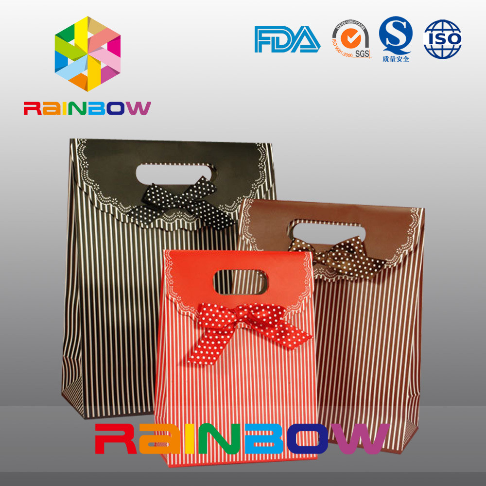 Renkli Baskılı Kağıt Torba, Hediye / Şekerleme, Saplı Özel Kağıt Çanta