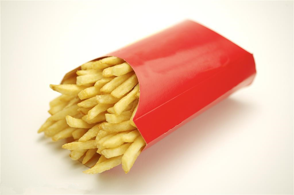 Kağıt Kutu Paketini Çıkar, Parlak Kırmızı Patates Kızartması Kağıt Kutusu