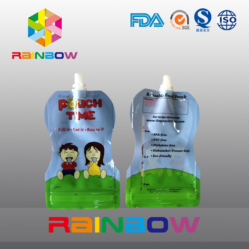 Ücretsiz tip 5 Oz Babay Gıda ile Fermuar Reclosbale İçin Kılıfı Ambalaj Stand Up