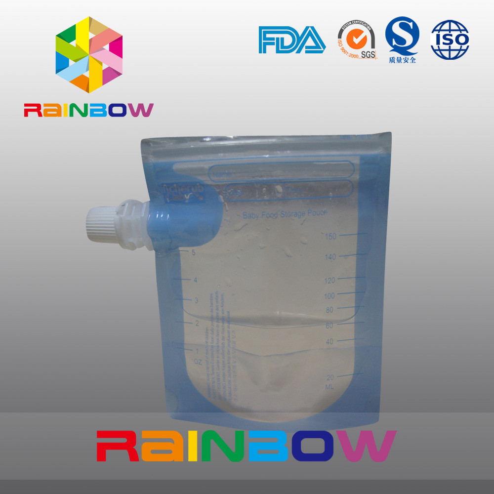 Su / İçecek, Fermuarlı Doypack için Transprent Yan Kıskaç Kılıfı