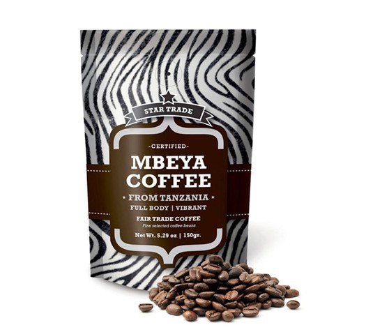 Fermuar, Kahverengi Kahve Çantaları Gıda Torbaları ile Matt Alüminyum Folyo Kahve Çantası Stand Up