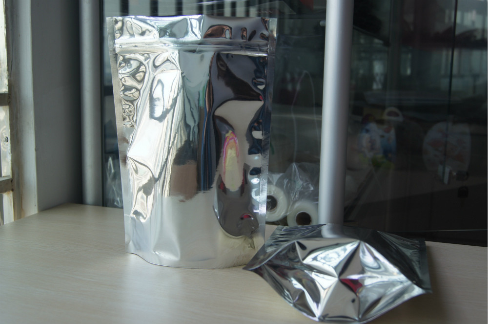 Özelleştirilmiş Düz Alüminyum Folyo Kilitli Torbalar / Stand Up Folyo Kese Ambalajı