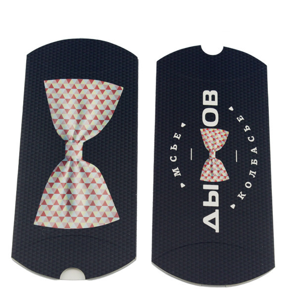 Yastık Şeklinde Özel Boyutlu ve Logolu Siyah Beyaz Saç Uzatma Kağıt Kutusu