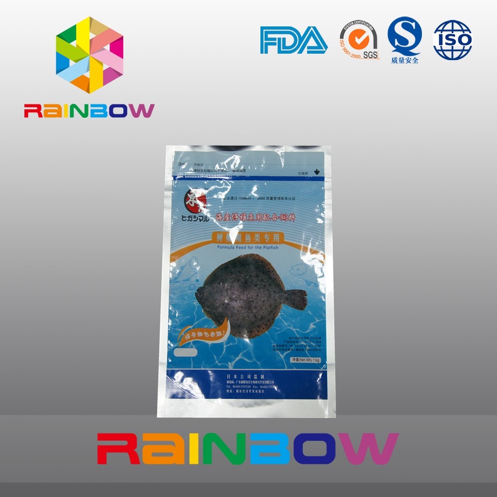 Alüminyum Folyo 1kg Fermuar Balıkçılık Bait Çanta ile Pet Gıda Kılıfı Ayakta