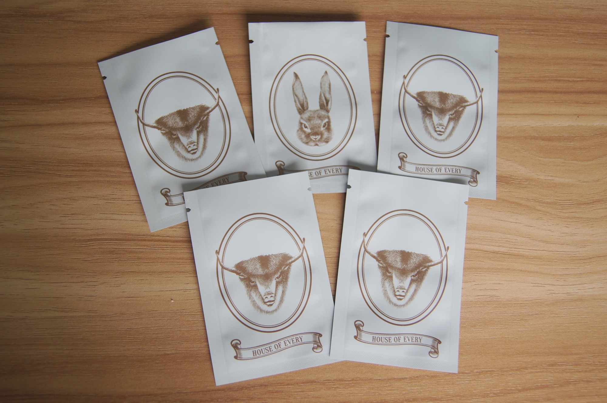 Üç Yan Mühür Tohum Paketleme Torbaları / Mat Beyaz Kavrama Contası Spice Potpourri Torbası