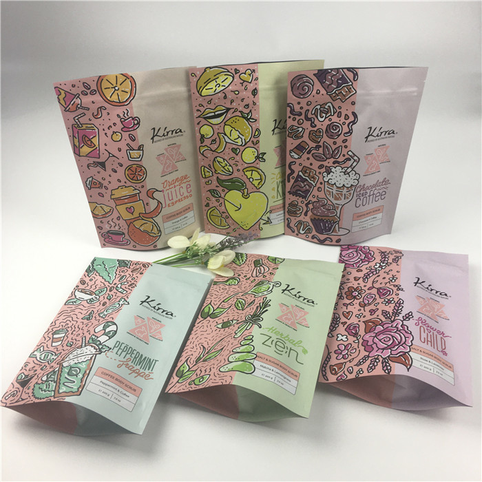 Tütün Baharat Kahve Çekirdeği Paketleme için Geri Dönüşümlü Stand Up Mylar Çanta 3.5g