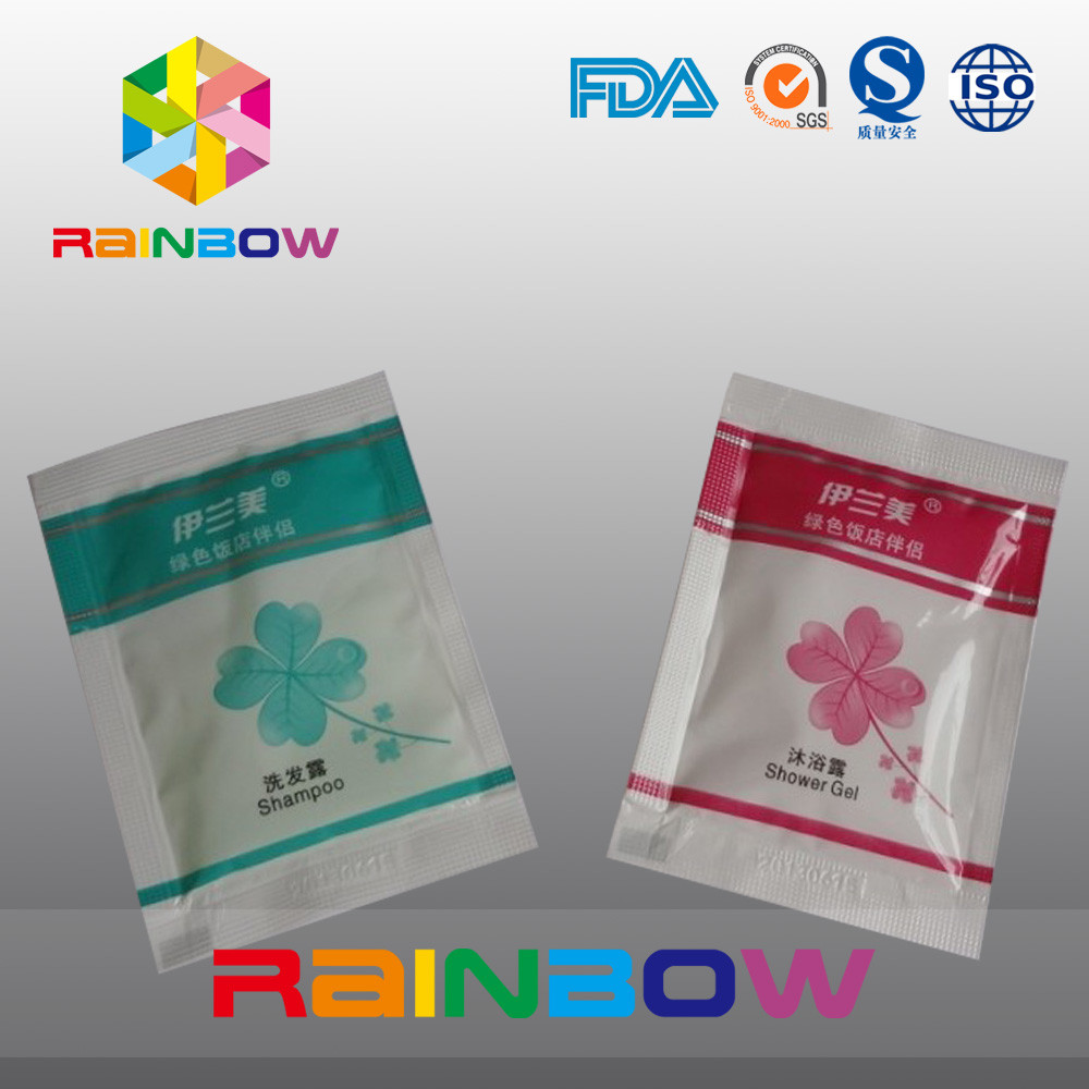 Üç Taraflı Kapalı Kese Kozmetik Ambalaj Torbası Şampuan / Duş Jeli Ambalajı İçin