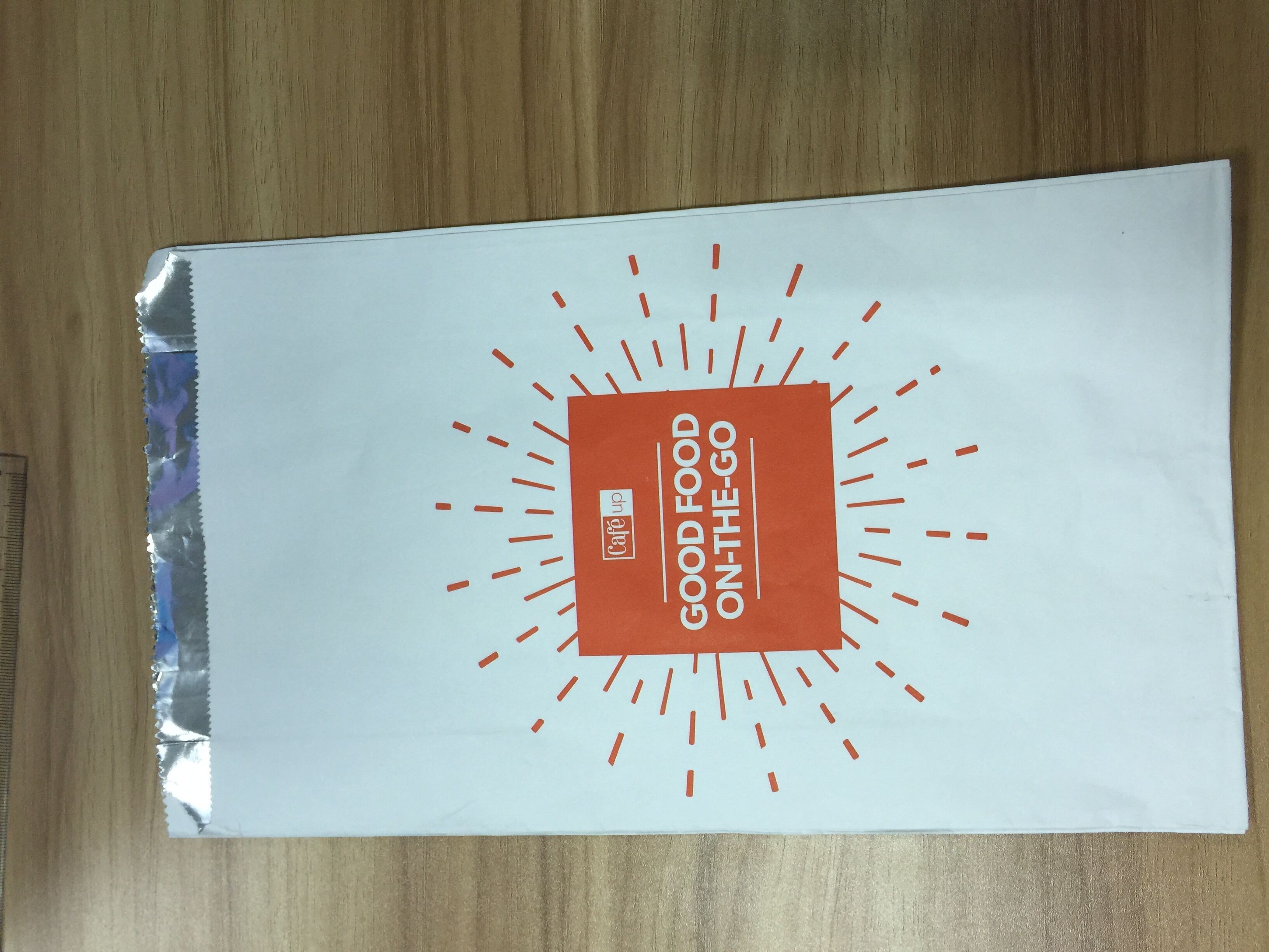 Kızartma Tavuk Ambalaj Torbaları İçinde Kraft Kağıt Kaplı Folyo Özel Tasarım