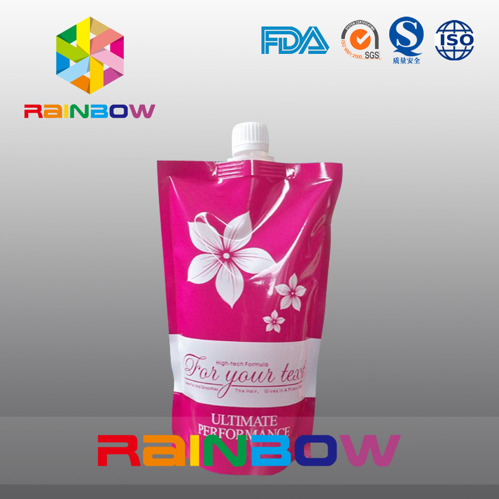 Kırmızı Stand Up Emzikli Kese Ambalajı, Üstü Şişirme, Sıvı Şişirme Çantaları