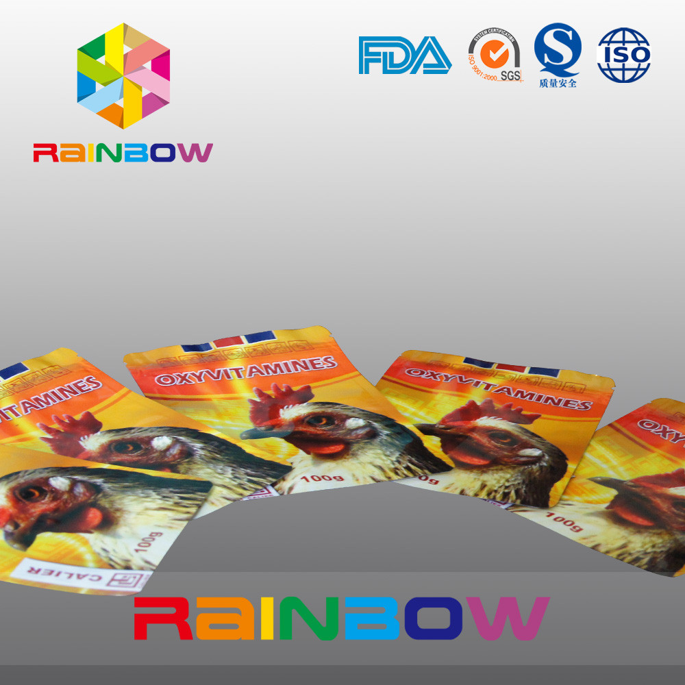 Gravür Baskı Pet Gıda Çantası, Fermuarlı / Yeniden - Mühürlü Hayvan Yemi Çantası