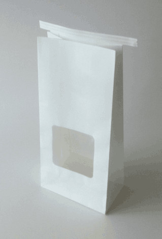 Oolong Çay / Çikolata Ambalaj için Tintie ile Beyaz Kraft Kağıt Özelleştirilmiş Kağıt Torbalar
