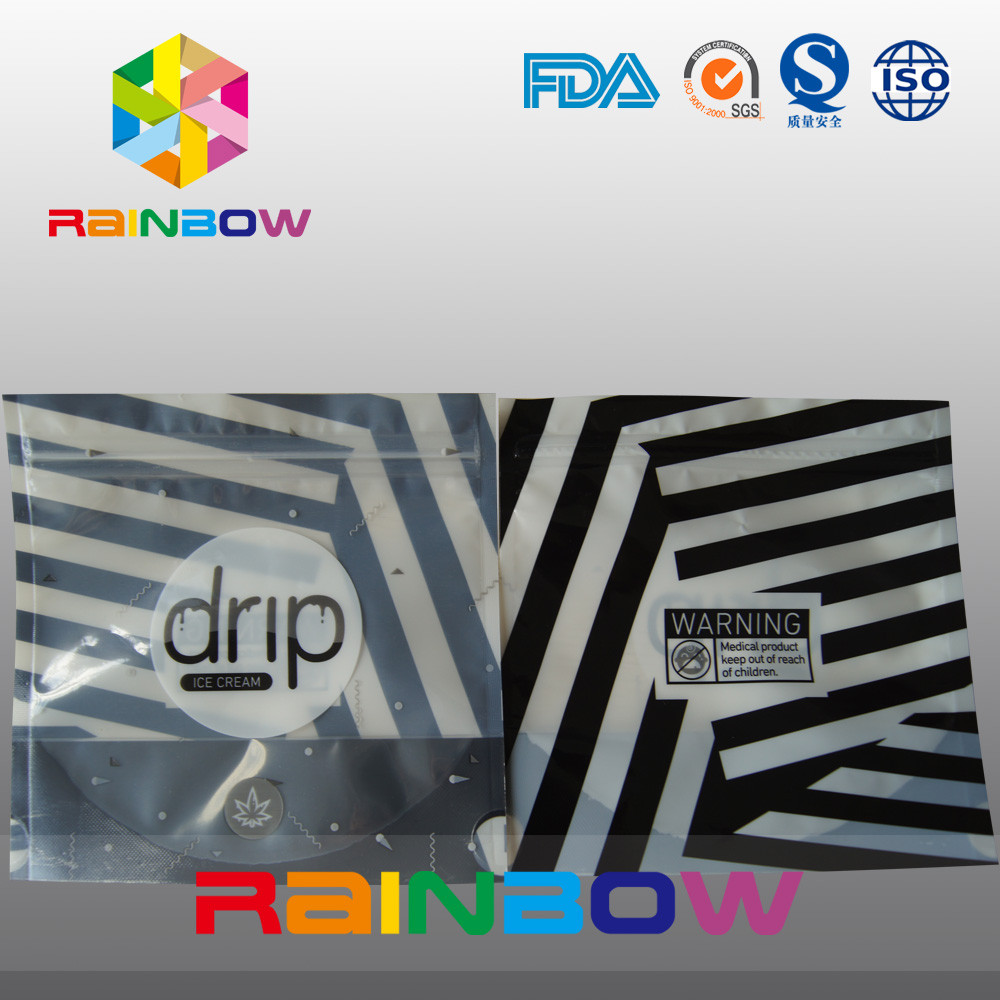 Zebra Çizgileri Noni Damla Çanta, Şık Kompozit Mylar Kılıfı Stand Up