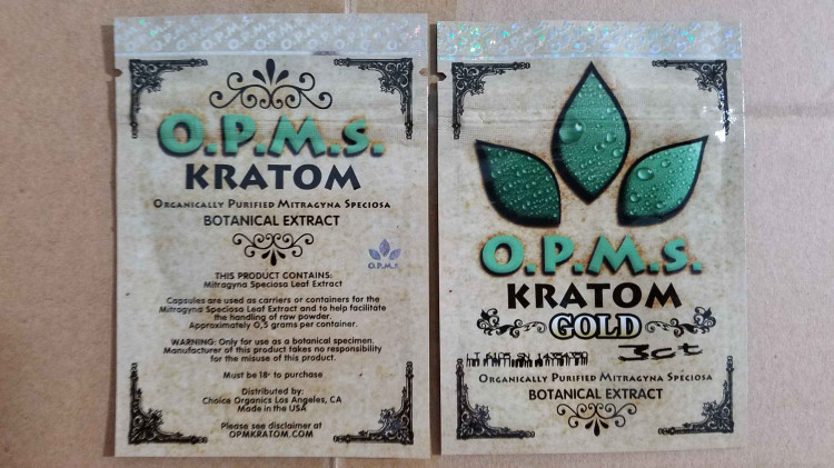 Özel kratom bitkisel tütsü ambalaj / 3ct OPMS kapsüller kratom çantası