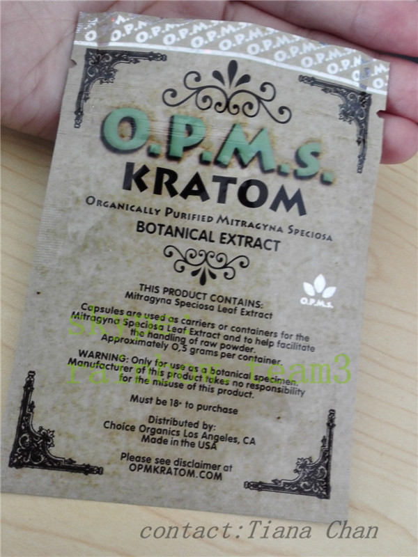 Kratomdan elde edilen geliştirilmiş kratom tozu için alüminyum folyo stand up çantası