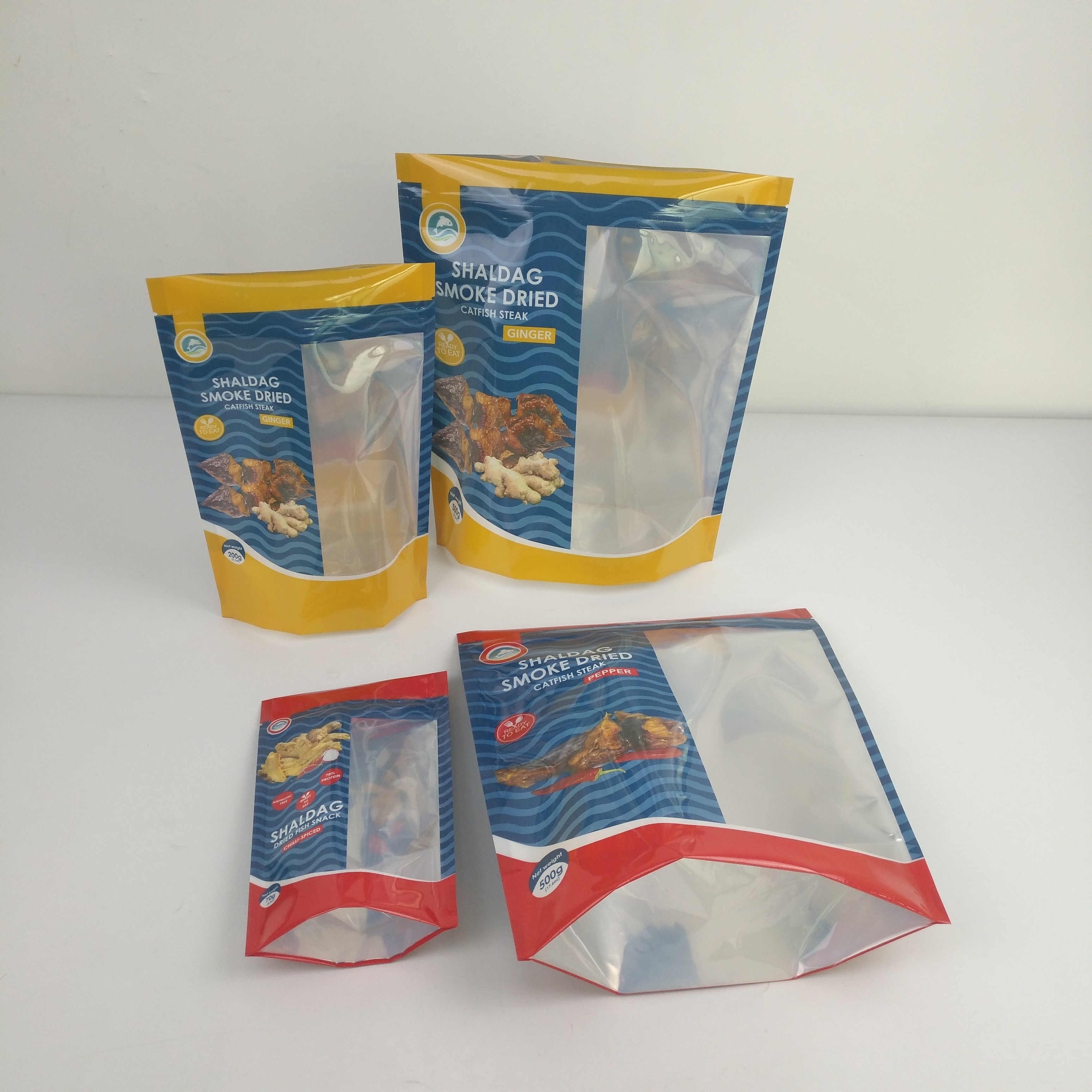 Parlak Koku Korumalı Ambalaj Torbaları Aperatif Kurutulmuş Gıda Mylar Kilitli Stand Up Çantalar