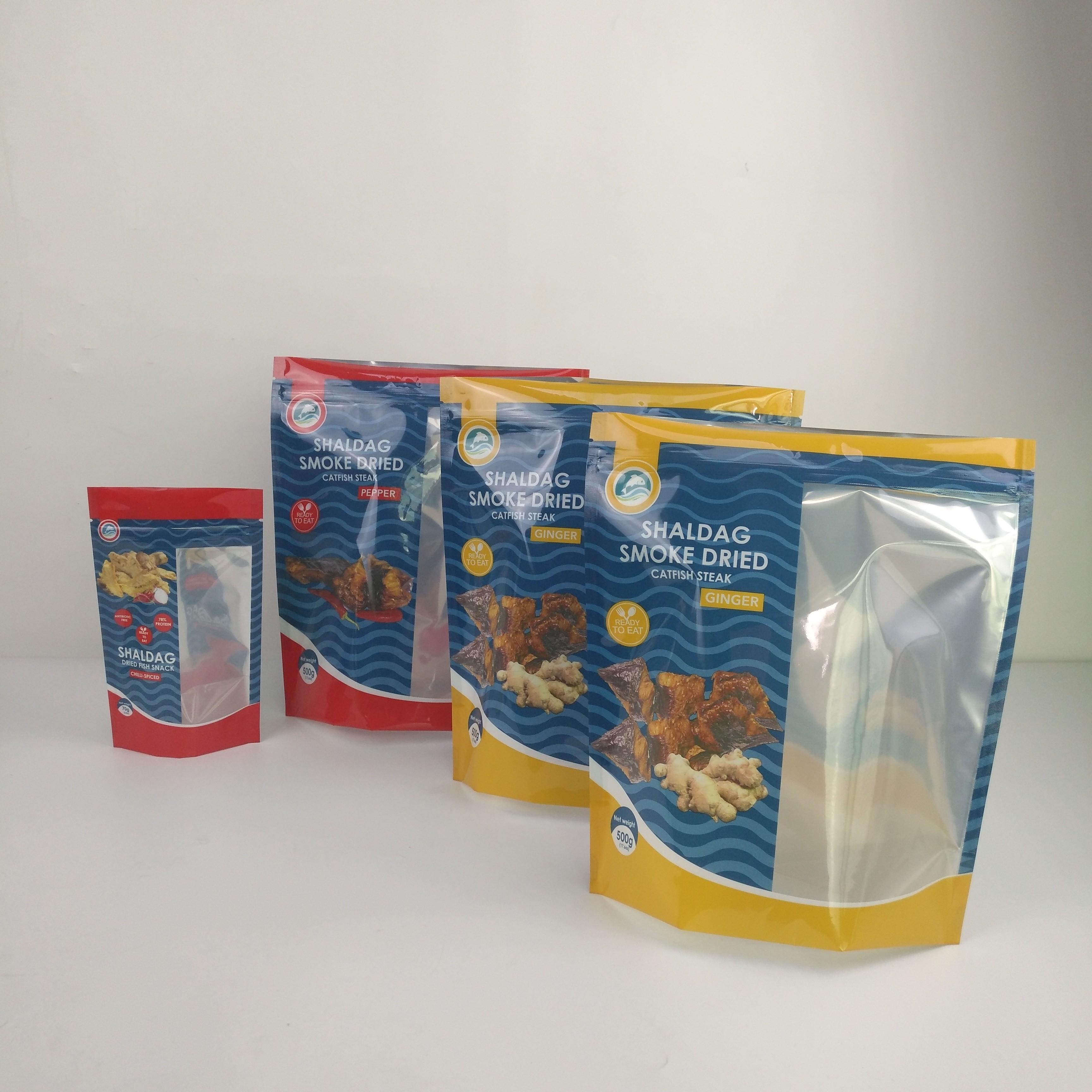 Stand Up Folyo Kilitli Mylar Gıda Saklama Torbaları Snack İçin Nem Korumalı Koku Korumalı