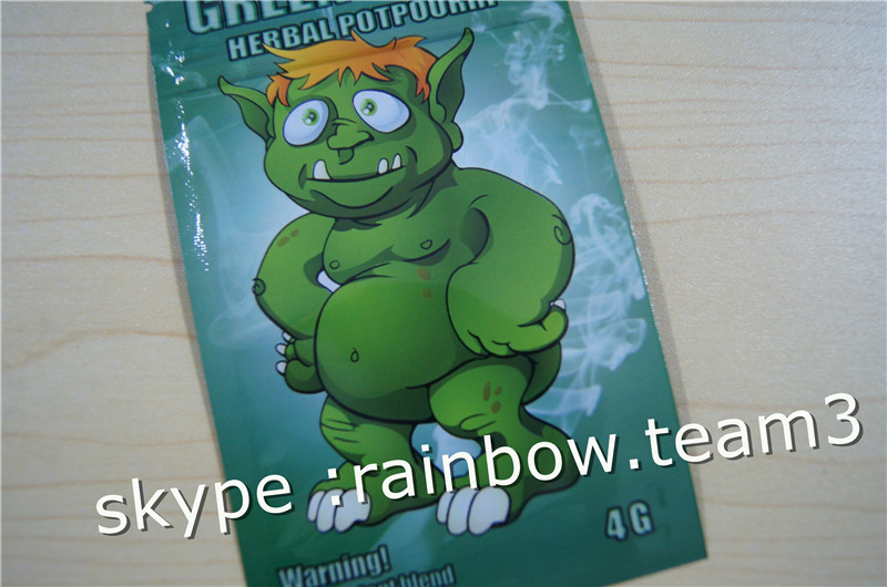 Bitkisel tütsü çanta / üç yan mühür fermuarlı çanta / özel bitkisel tütsü çantası için 1g / 2g / 3g / 4g / 5g poşet tozu için