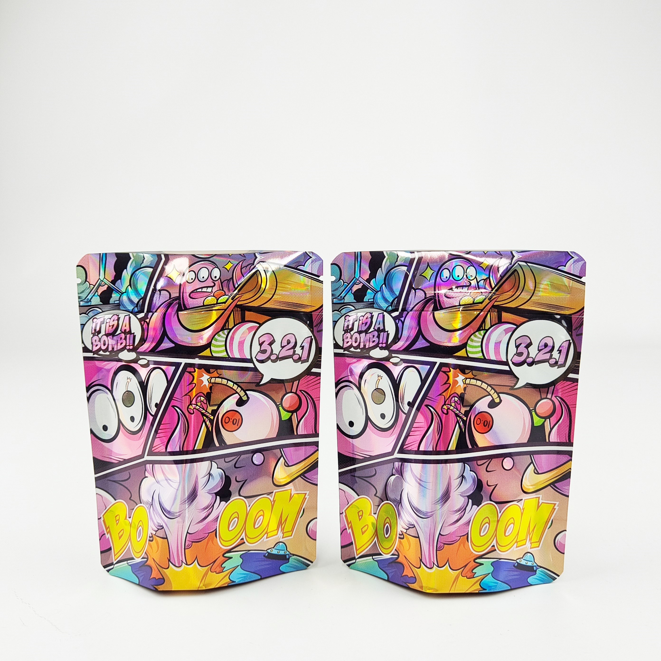 3.5g 7g 14g 28g Gıda Mylar Çantaları Özelleştirilmiş Cangy Gummies Stand Up Kilitli Torbalar