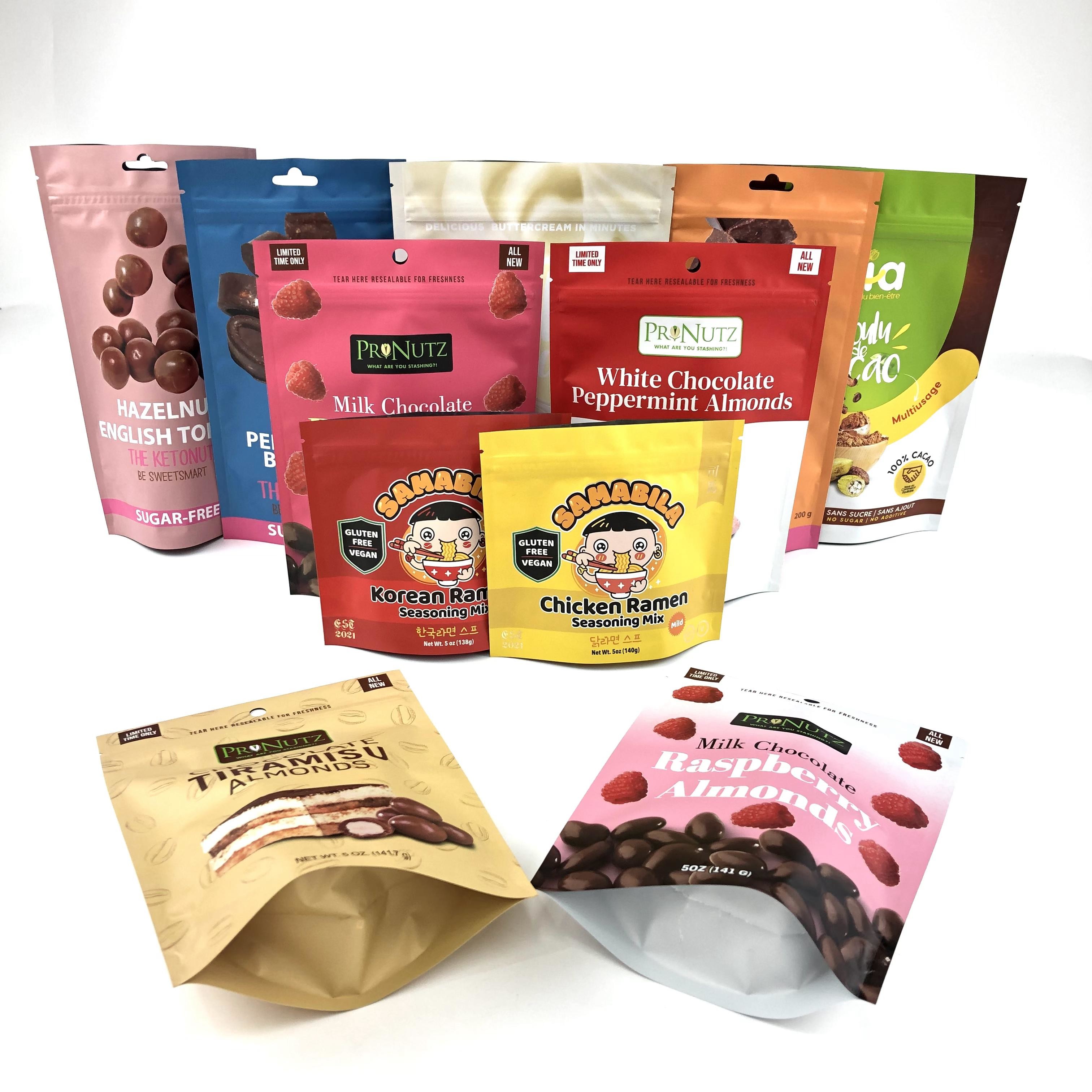 Dijital Ambalaj 3.5g Yenilebilir Gıda Stand Up Çanta Kilitli Koku Korumalı Plastik Torba