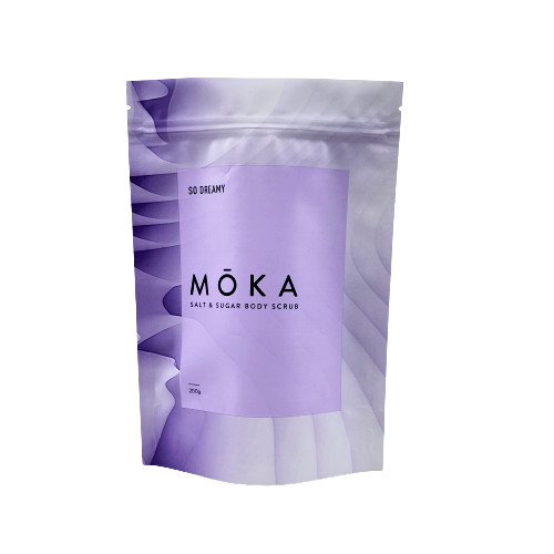 Özel Logo Baskılı Ayakta Kilitli Kese Deniz Tuzu / Sıvı Sabun / Vücut Ovma Ambalajı