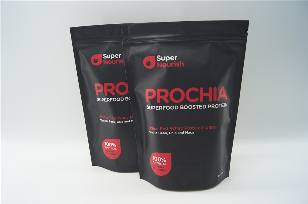 Özel Alüminyum Folyo Geri Dönüşümlü Stand Up Fermuar Çanta Çantaları Whey Protein Ambalajı