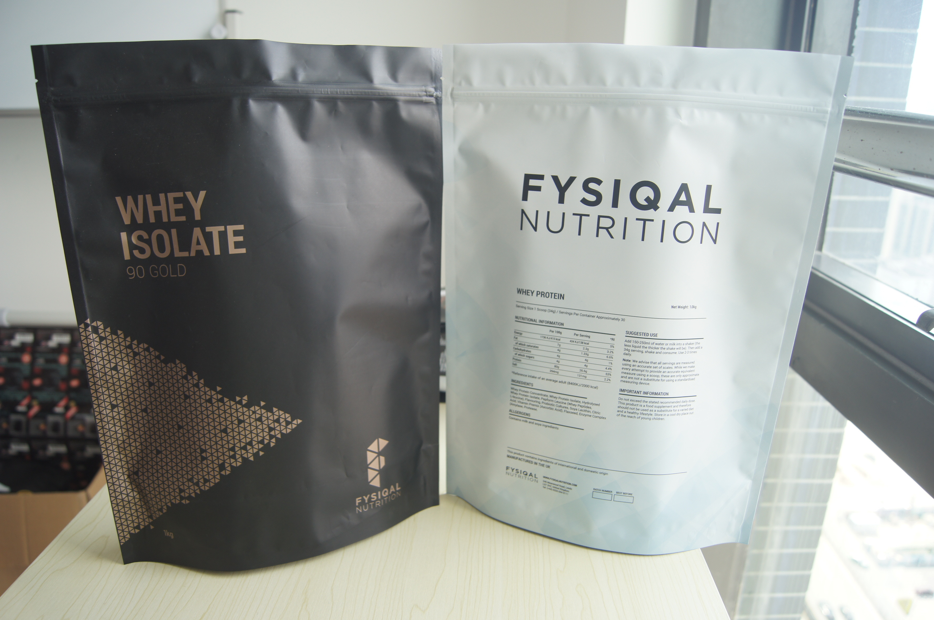 480g için Stand Up Alüminyum Folyo Whey Protein Tozu Torbaları